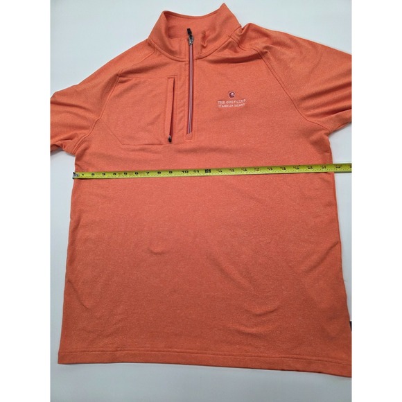 Golf Club of Amelia Island Cutter and Buck Men's Orange 1/4 Zip Pullover - M - Picture 3 of 11